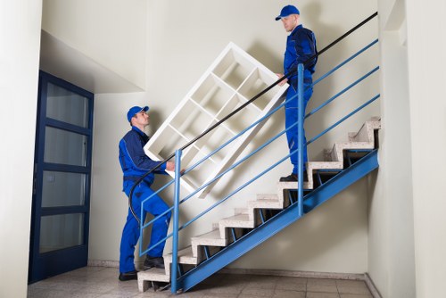 House removal team planning a move in Colliers Wood