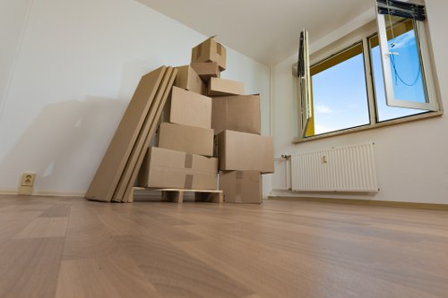 Commercial moving team planning a business relocation in Colliers Wood