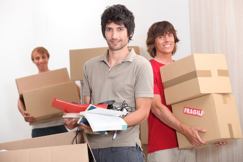Removal team preparing a move in Colliers Wood