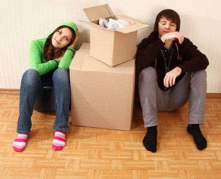 Professional packing service preparing items for a local move