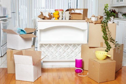 Professional movers navigating access challenges in Colliers Wood