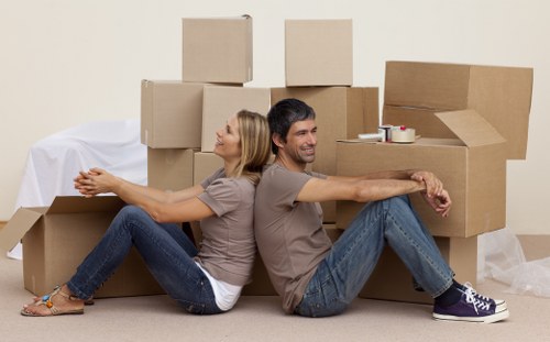 Waste disposal and clearance service with sorted items