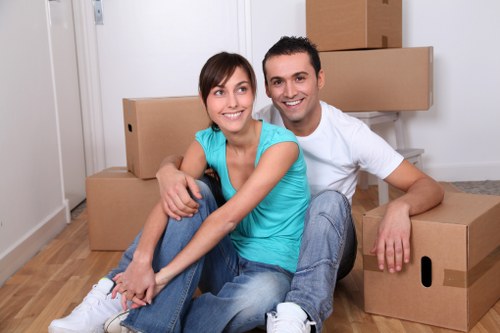 Removal van loaded with student items for a local Colliers Wood move